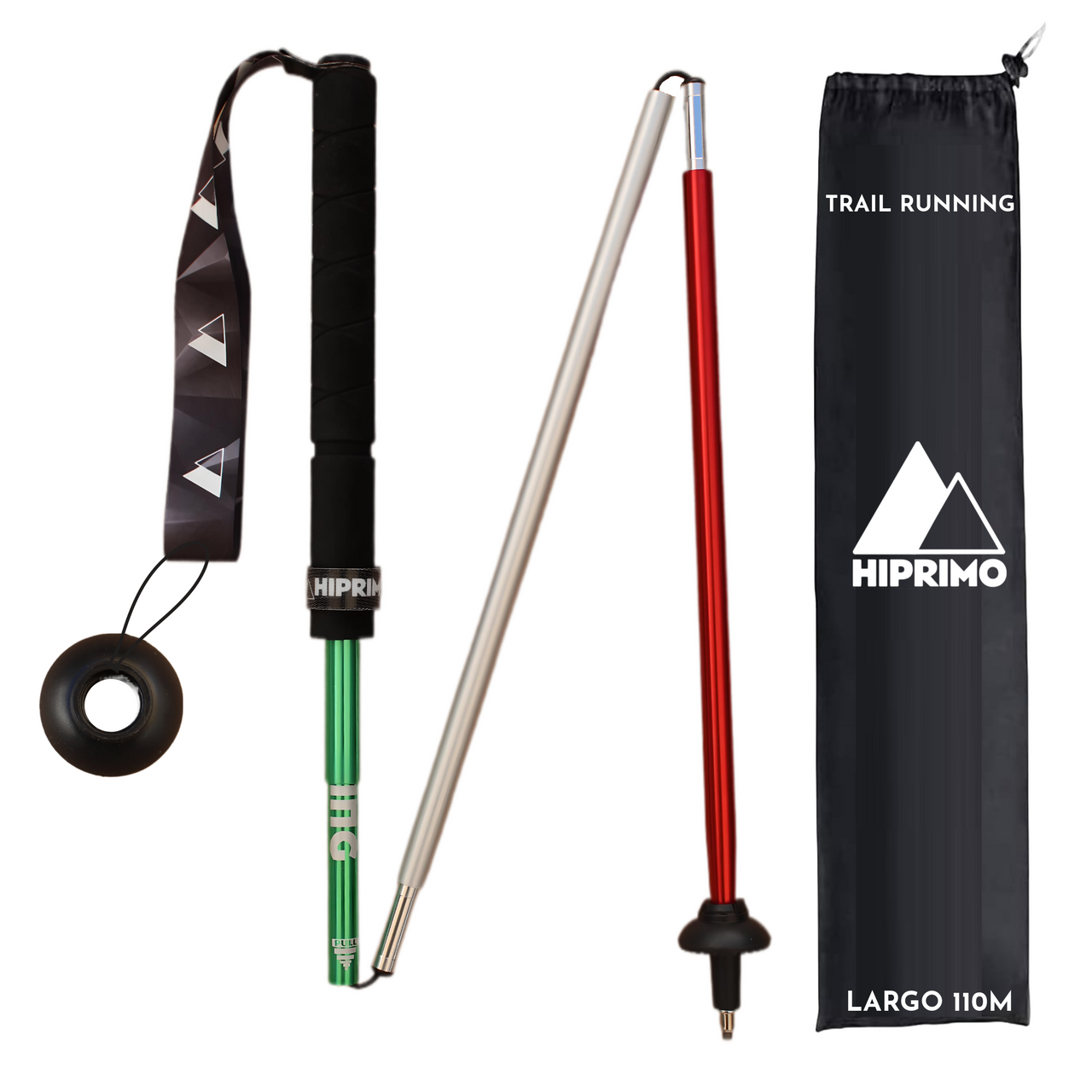 Bastones Trail Running Tricolor Plegables - Aluminio 7075