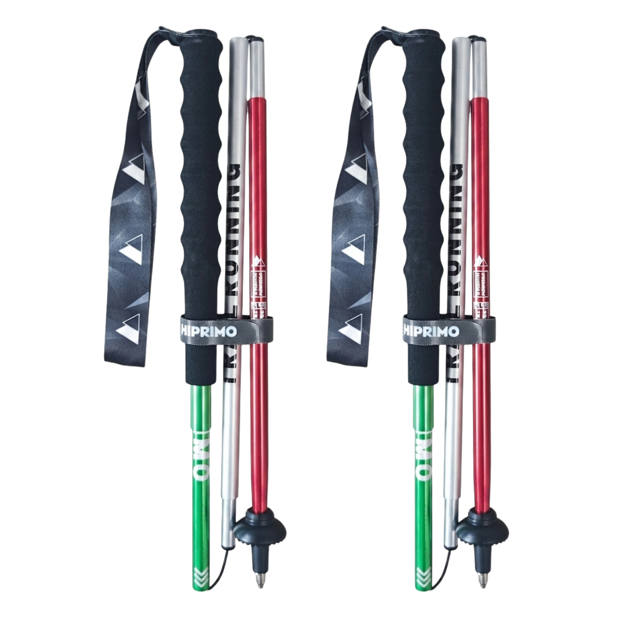 Bastones Trail Running Tricolor Plegables  - Aluminio 7075