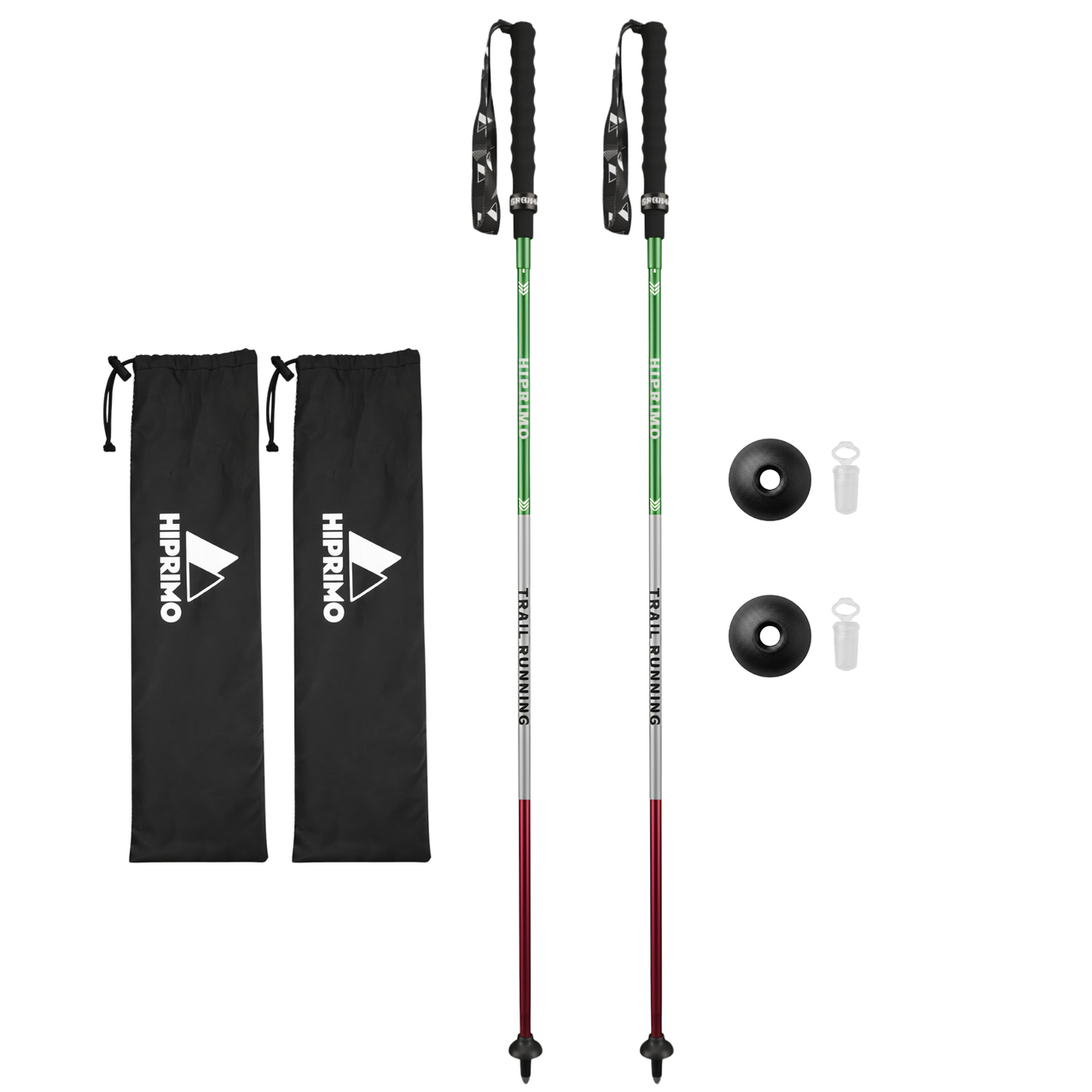Bastones Trail Running Tricolor Plegables  - Aluminio 7075