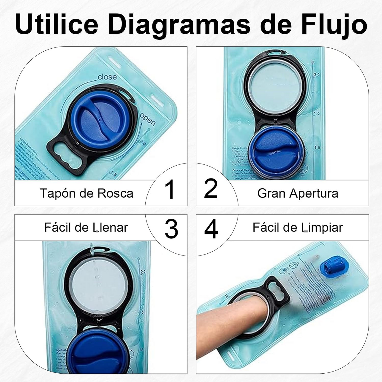 Bolsa de Hidratación para Mochila y Chaleco Deposito Agua 2L y 3L