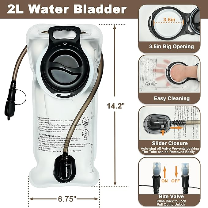 Bolsa de Hidratación para Mochila y Chaleco Deposito Agua 2L y 3L