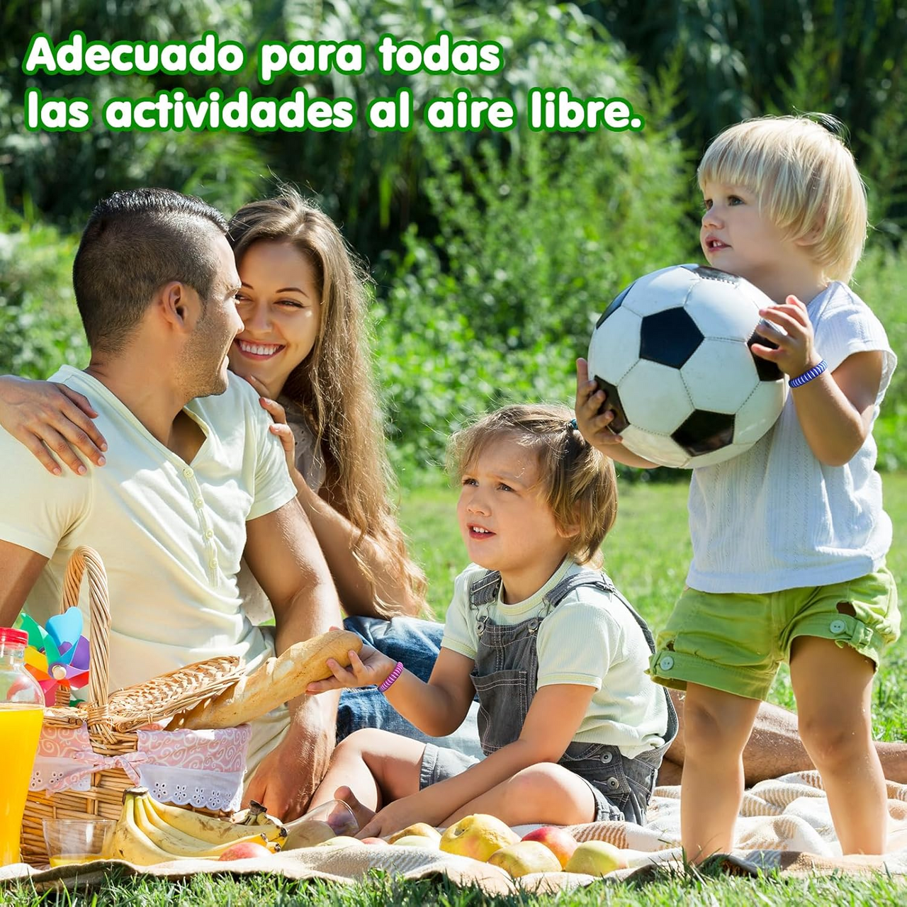 Pulseras Repelentes Mosquitos Ajustables Citronela Y Menta