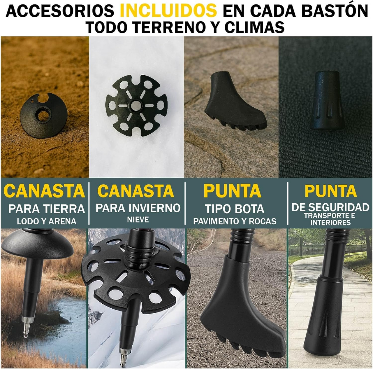 Bastones para Senderismo con AntiShock - Aluminio 7075