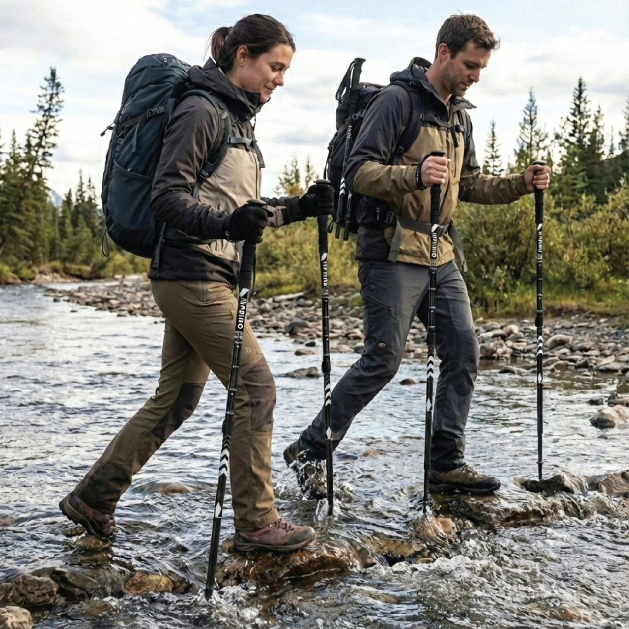 Hiprimo Bastones de Senderismo de Aluminio 7075 Ajustables y Plegables