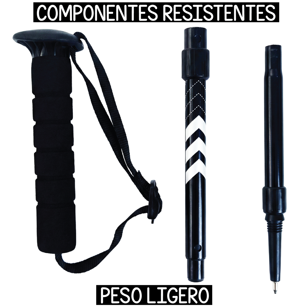 Hiprimo Bastones de Senderismo de Aluminio 7075 Ajustables y Plegables