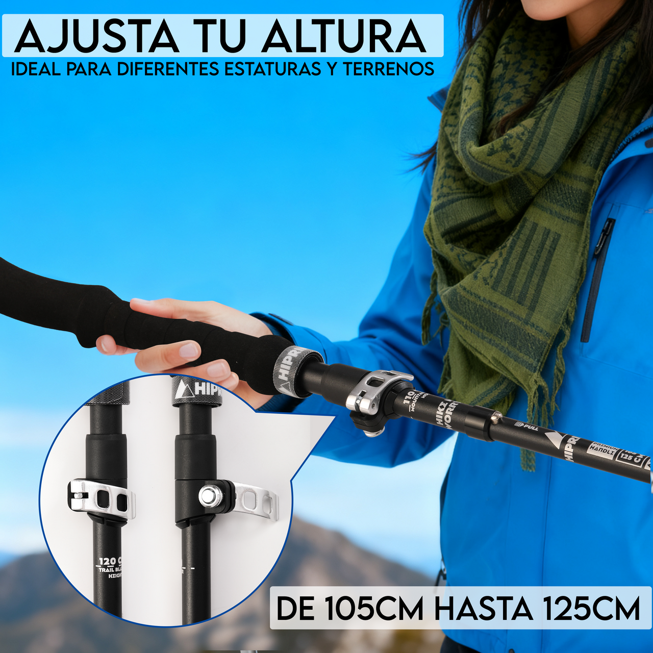 Bastones para Senderismo con AntiShock - Aluminio 7075