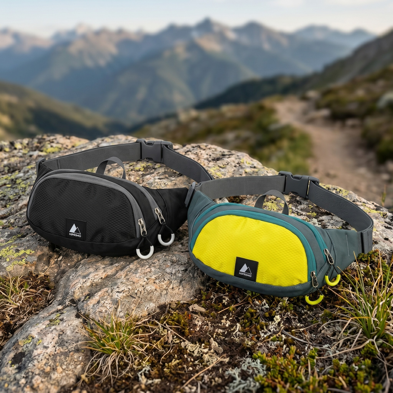 Cangurera Deportiva Hiprimo para Running, Senderismo y Viaje | Riñonera Ajustable con Múltiples Bolsillos