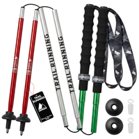 Thumbnail for Bastones Trail Running Tricolor Plegables  - Aluminio 7075