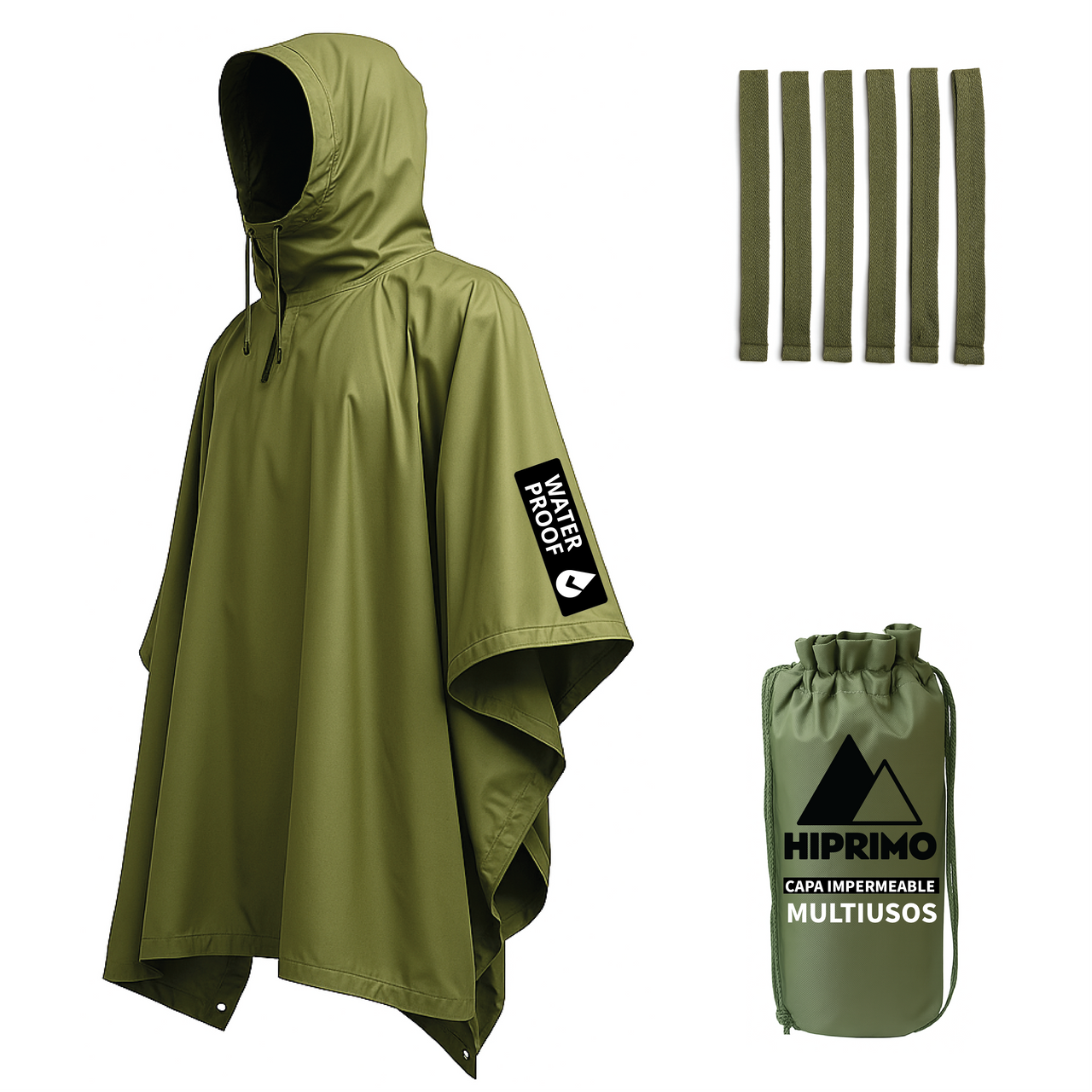 Impermeable Para Lluvia Poncho Capa Unisex Multifuncional 3 en 1