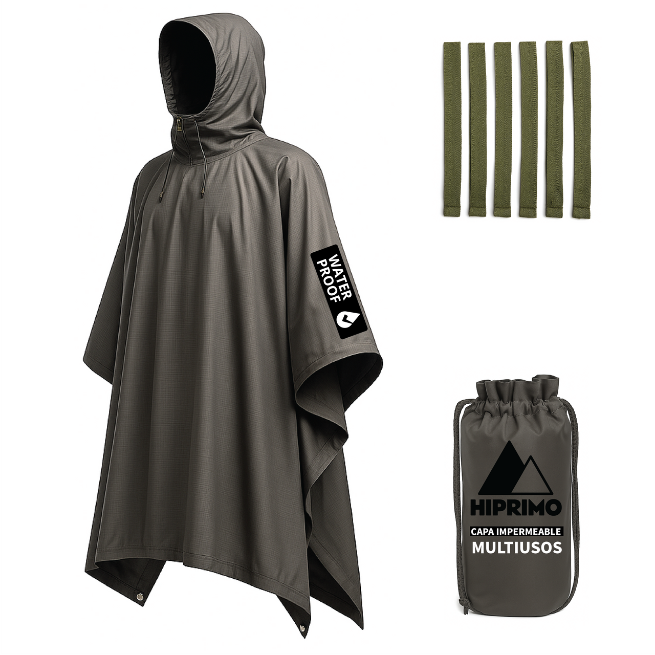 Impermeable Para Lluvia Poncho Capa Unisex Multifuncional 3 en 1