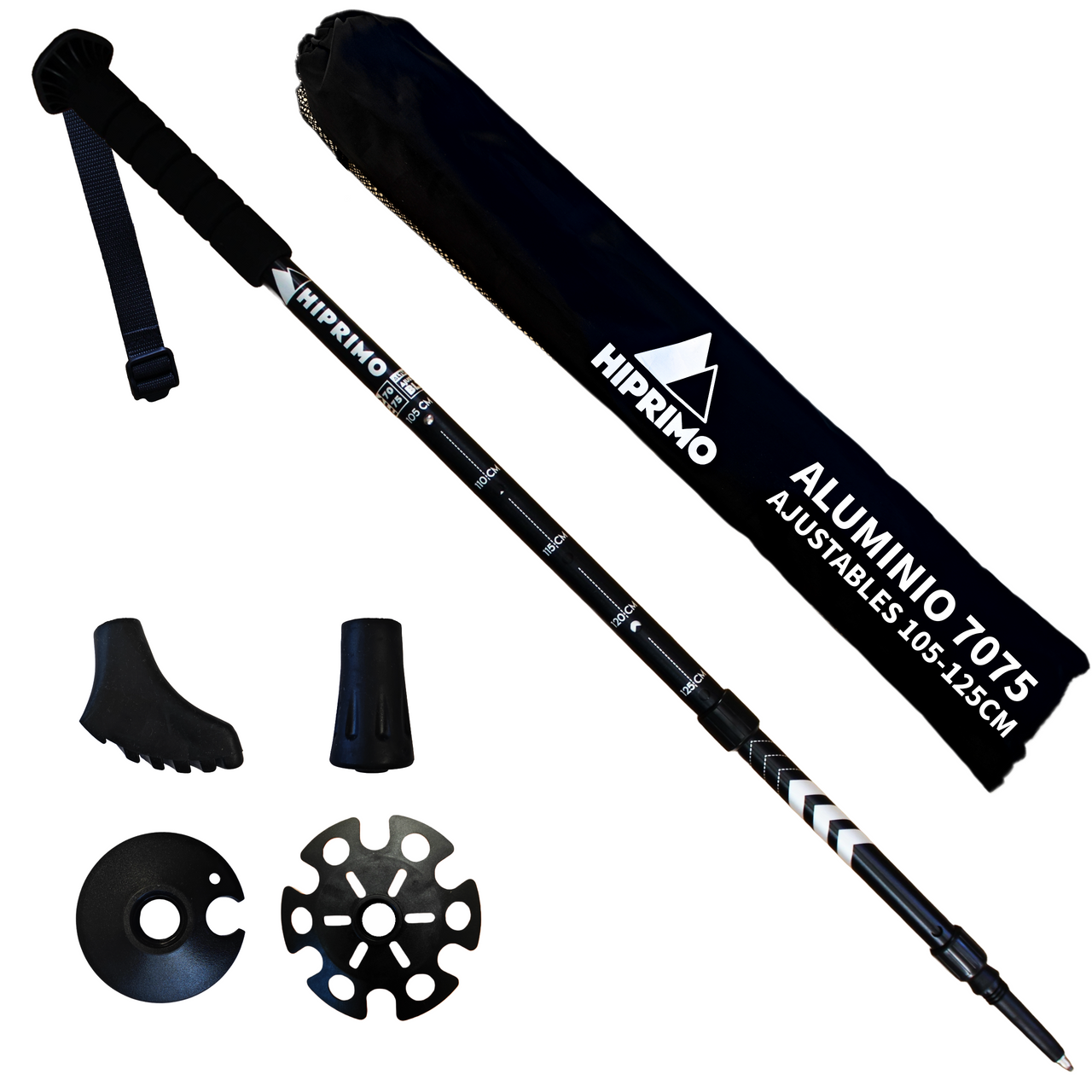 Hiprimo Bastones de Senderismo de Aluminio 7075 Ajustables y Plegables