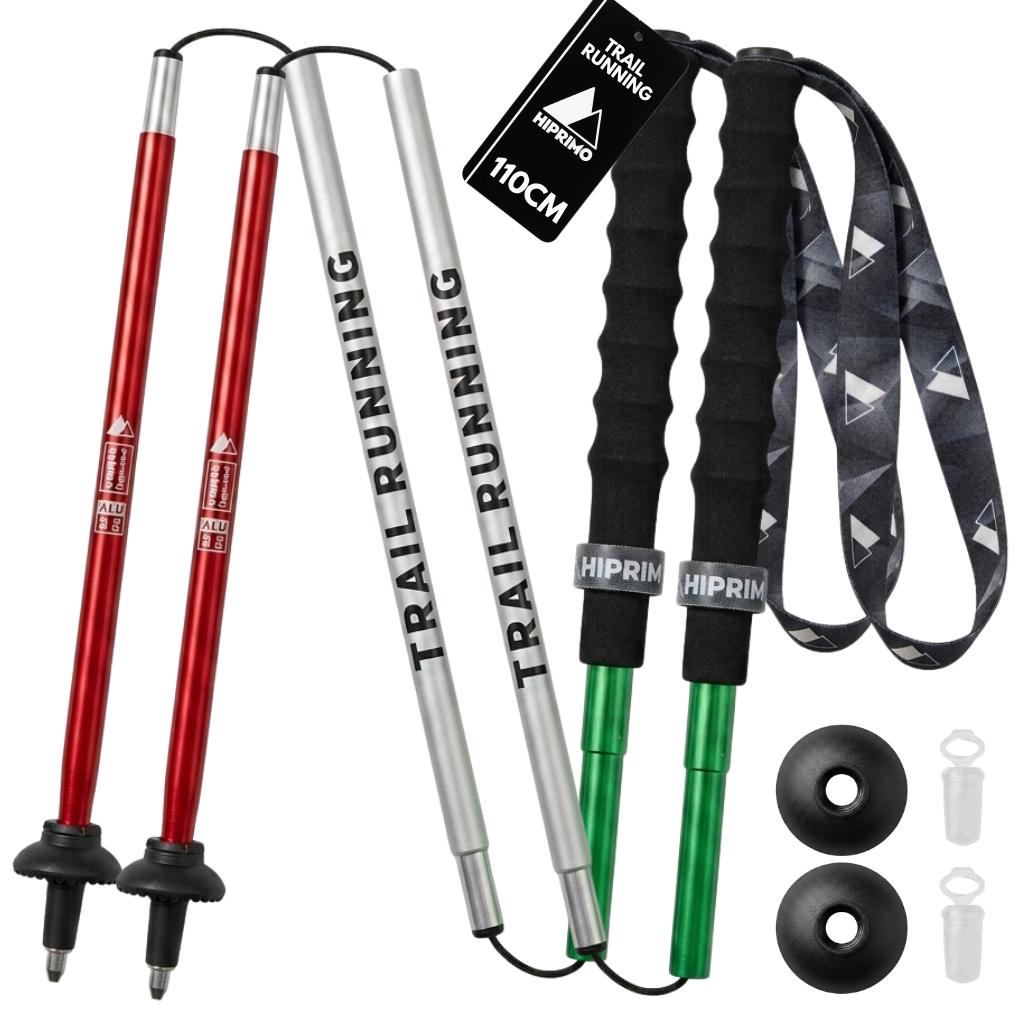 Bastones Trail Running Tricolor Plegables  - Aluminio 7075