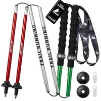 Thumbnail for Bastones Trail Running Tricolor Plegables  - Aluminio 7075