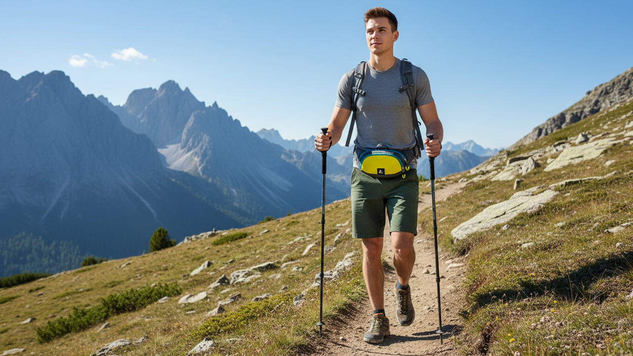 Cangurera Deportiva Hiprimo para Running, Senderismo y Viaje | Riñonera Ajustable con Múltiples Bolsillos