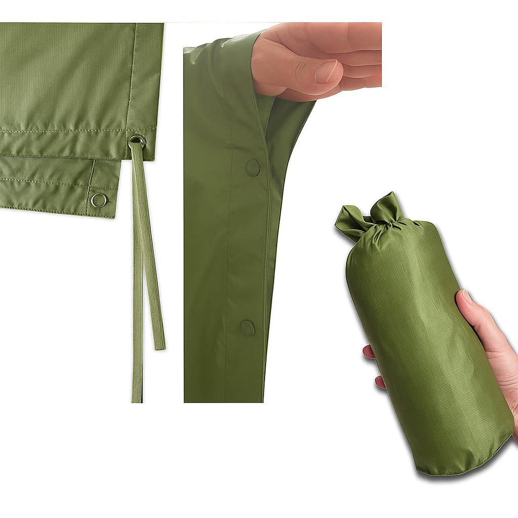 Impermeable Para Lluvia Poncho Capa Unisex Multifuncional 3 en 1