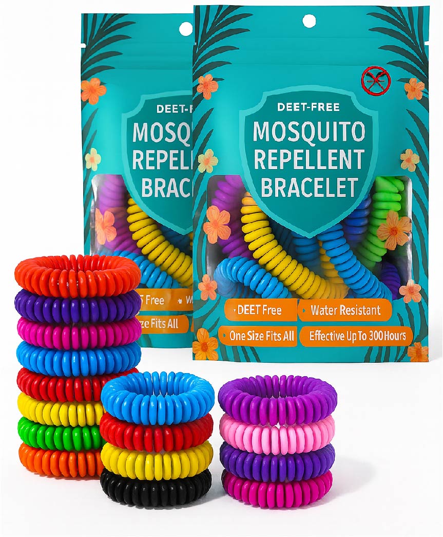 Pulseras Repelentes Mosquitos Ajustables Citronela Y Menta