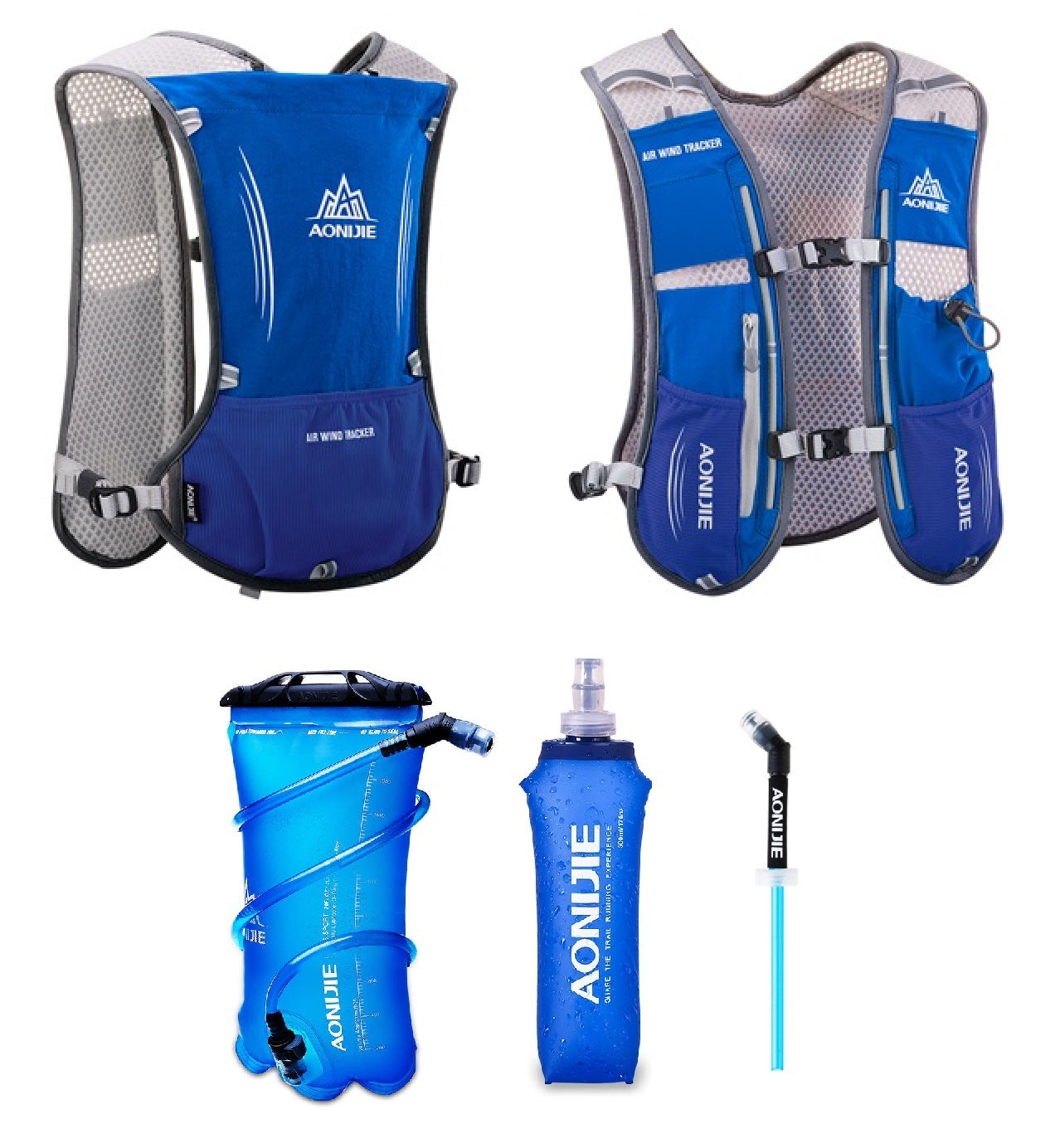 Kit Chaleco Hidratación Mochila Correr Aonijie Trail Running E913